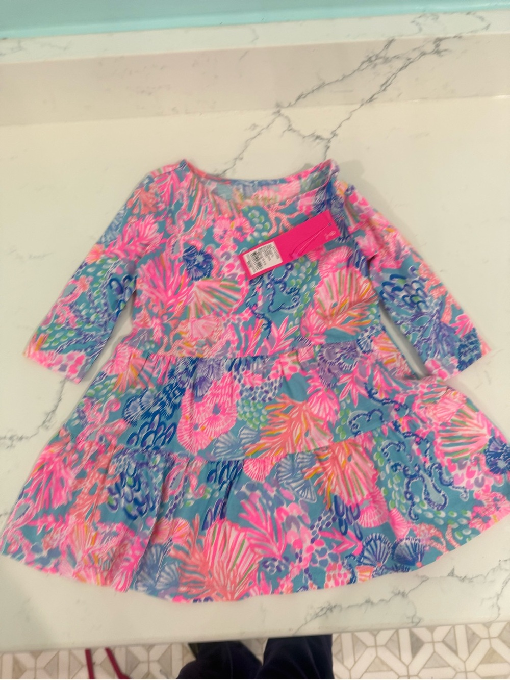 Lilly Pulitzer NWT XS Girls' Floral Tropical Tiered Dress